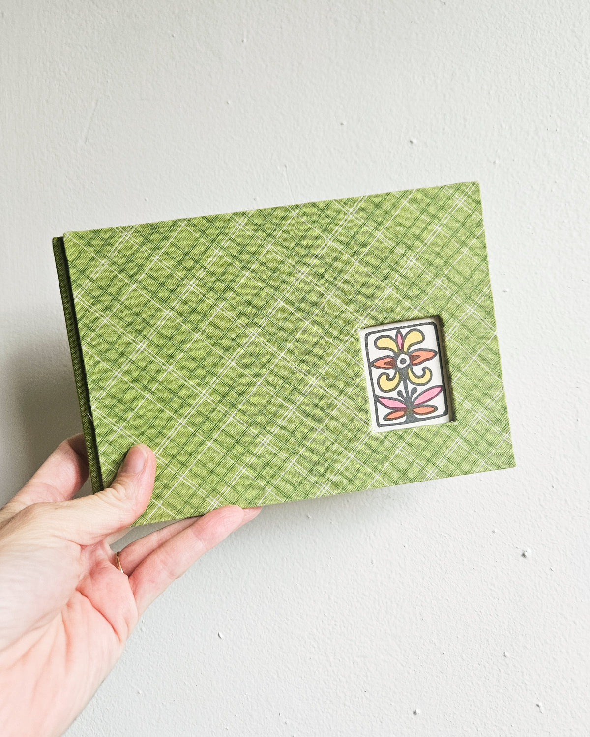 FLORAL AND GREEN CHECKERED JOURNAL