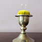 SILVER CANDLESTICK PINCUSHION