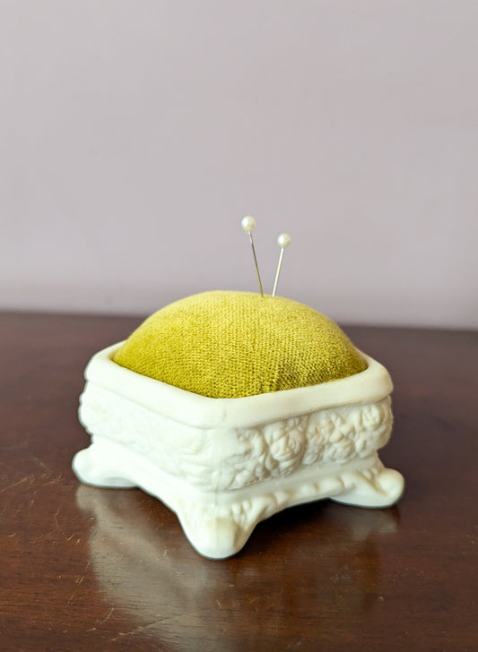 ROSE TRINKET DISH PINCUSHION