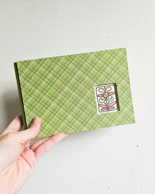 FLORAL AND GREEN CHECKERED JOURNAL